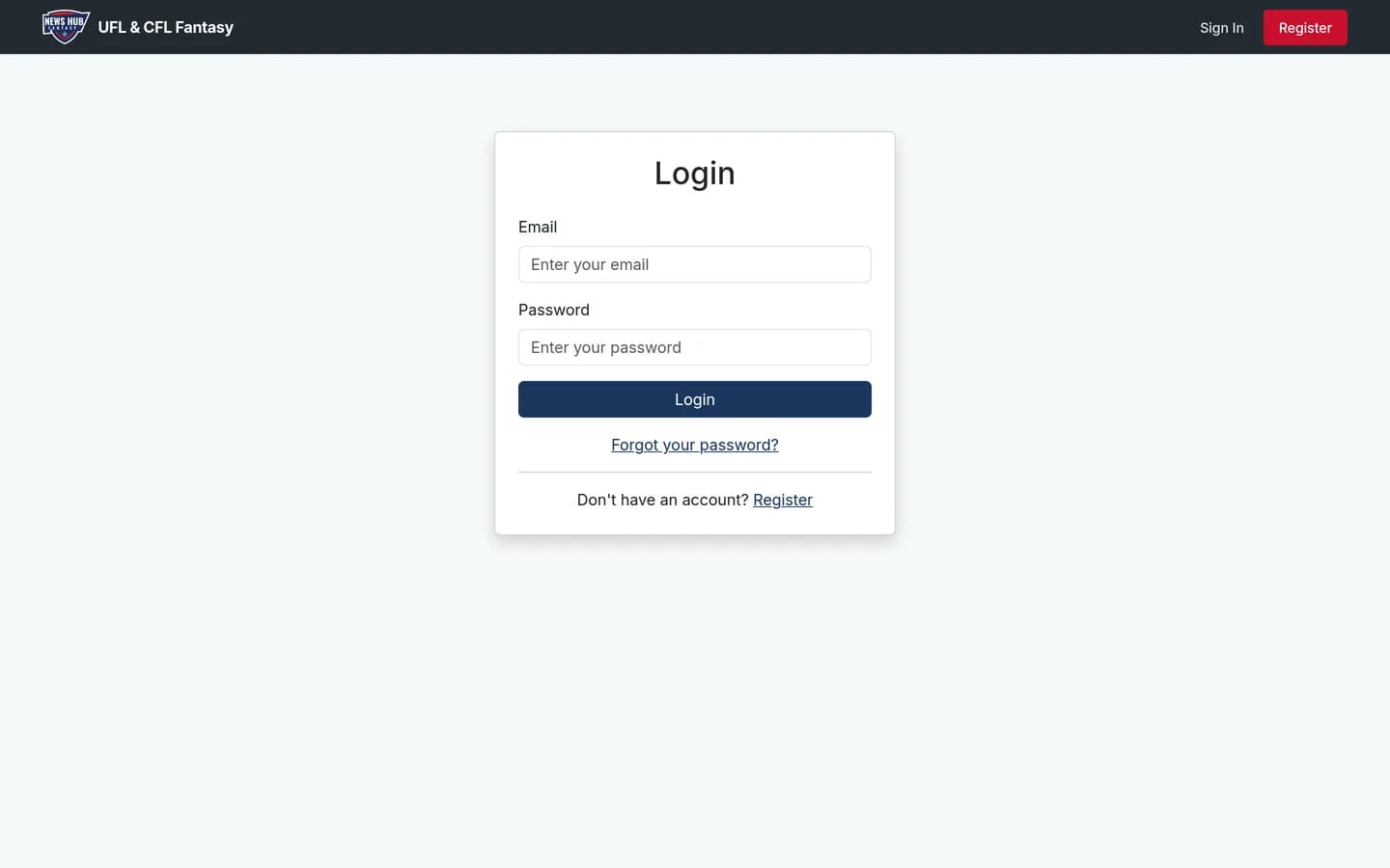 News Hub Fantasy weekly pick'em interface