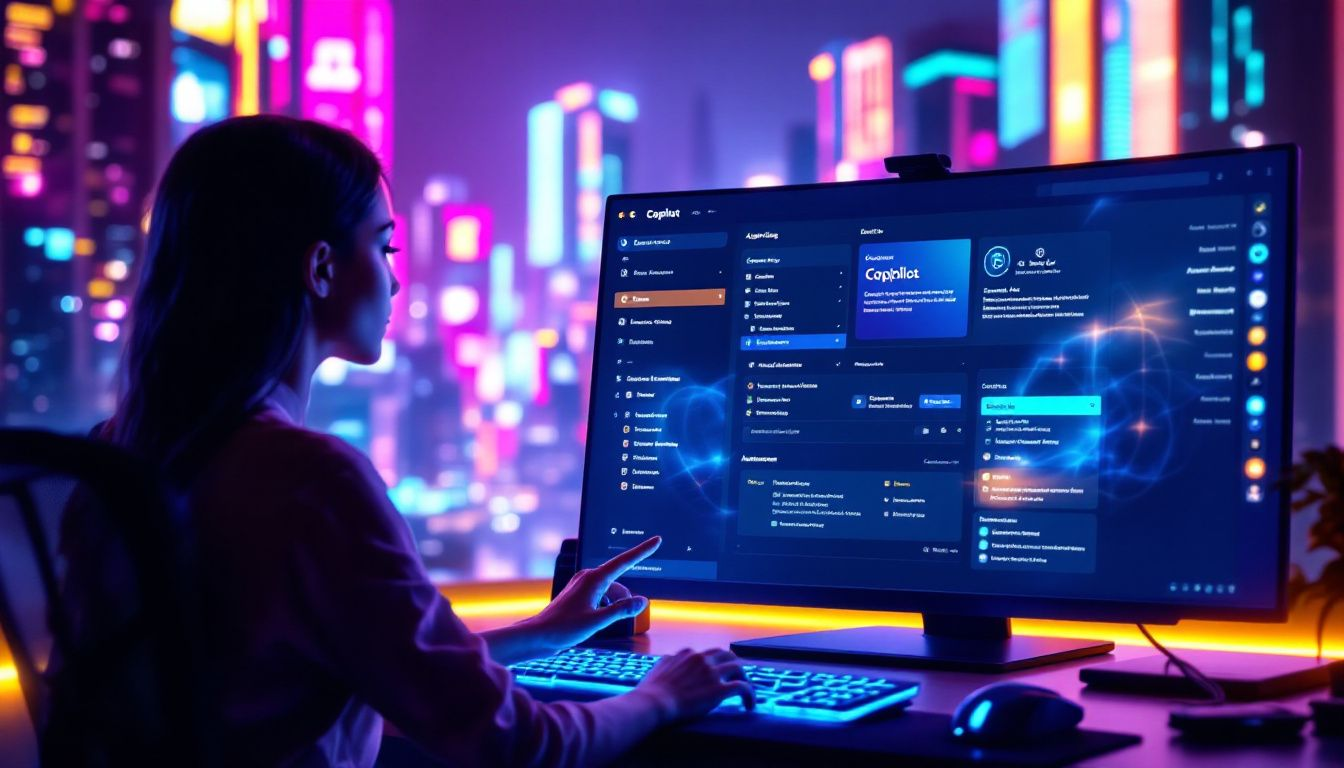 Using keyboard shortcuts to manage Copilot settings.